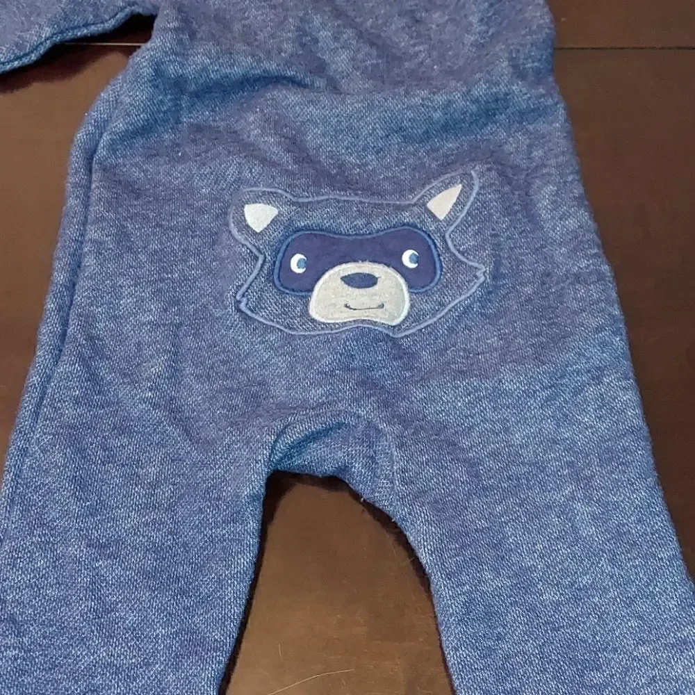 Carter's Blue Racoon Hooded Jumpsuit 18M